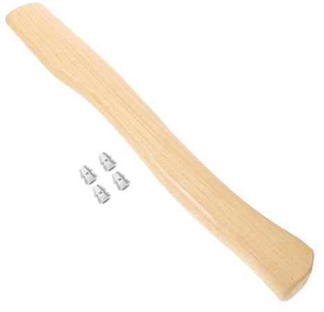 Toyvian Manche de Hache en Bois 38 CM Ergonomique pour et Outils de Travail du Bois Jardinage Randonnée Chasse