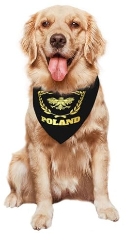 Polen (polsk flagga) huvuddukar för hund andas hundhalsduk justerbar hundhalsduk för hundkläder & tillbehör katter födelsedag