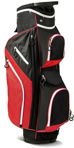 SPOTRAVEL Golf Cart Bag, Golf Club Bag with 14 Top Dividers, Cooler Bag, Shoulder Strap, Rain Hood and Umbrella Holder, Lightweight Portable Golf Bag for Men and Women
