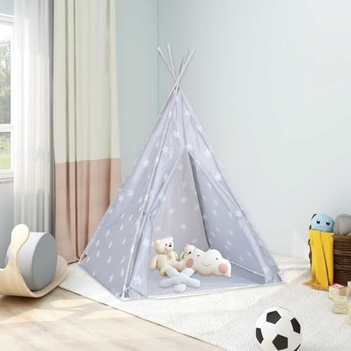 QUAHEAS Tienda de campaña para niños Tipi de poliéster con diseño de estrellas, 115 x 115 x 160 cm, portátil, con bolsa, tienda de juegos para interior y exterior, adecuada para habitación infantil