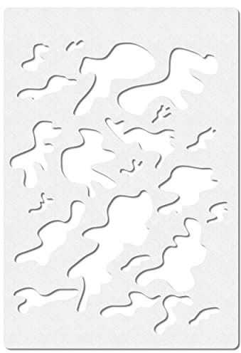 Herterich ProductsStencil per aerografo per motivi mimetici Camouflage | Tattoo e Graffiti Stencil Template | Design preciso | Riutilizzabile e resistente ai solventi
