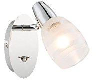 GLOBO Wandstrahler mit Schalter 1 flammig Leselampe Wandlampe Wandleuchte Flurlampe beweglich Glas (Leseleuchte, Wand Spot, Wohnzimmer Leuchte, Wandbeleuchtung, Schlafzimmerlampe, Fassung 1 x E14)