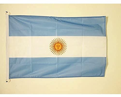 AZ FLAG Bandera de Argentina 150x90cm Uso Exterior - Bandera Argentina 90 x 150 cm Anillos | Uso exterior y náutico Enseña náutica resistente a la intemperie con costuras dobles y bordes reforzados poliéster de malla