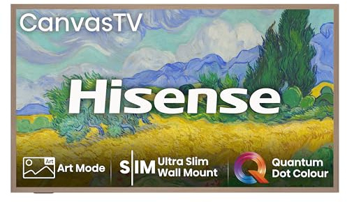 Hisense 65 65S7NQTUK Canvas TV - 144Hz Game Mode PRO, Art Mode, Styles Swaps Frames, UltraSlim Wall Mount with Freely, Disney +, YouTube, Netflix