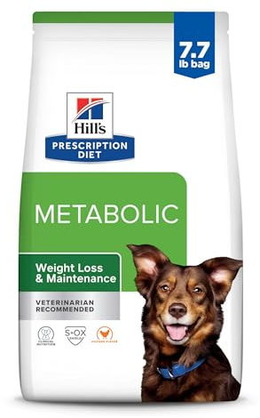 Hill's Prescription Diet Metabolic Weight Management Dry Dog Food, Chicken, 7.7 lb. Bag