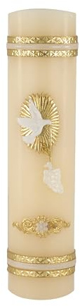 Angelitos de Mexico's Confirmation Baptism Our Holy Spirit Candle (Cirio) is a Handmade Candle Suitable for Any Occasion