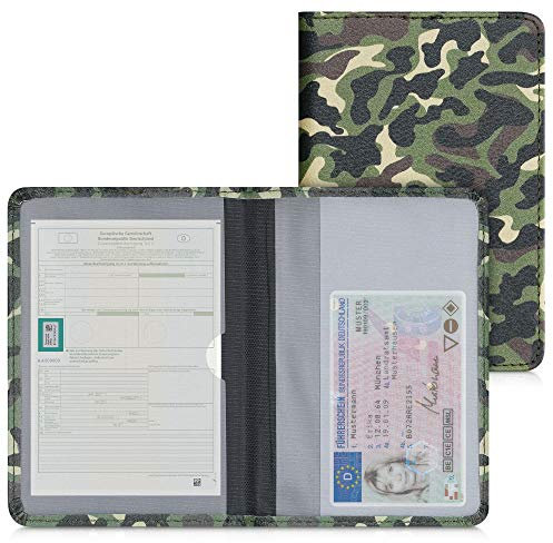 kwmobile Fahrzeugschein Hülle mit Kartenfächern - Kunstleder Etui Tasche Zulassungsbescheinigung