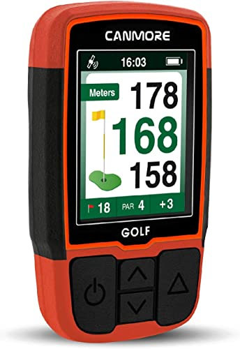 CANMORE HG200 Golf-GPS-Handgerät – Vollfarbdisplay mit über 41.000 wichtigen Golfplatzdaten und Scorekarte, kostenlose Golfplätze weltweit, Orange