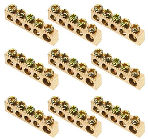 VILLCASE 10pièces Bornes à Vis Pour Distribution Barre De Terre Et Neutre Lot De Résistantes Et Durables