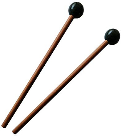 Trommelstöcke for Xylophon, Marimba, Percussion, Musikinstrumente, Gummischlägel for Klangstäbe oder Schlitztrommeln, 21 cm lang, 1 Paar