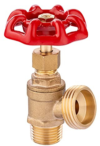 EFIELD Boiler Drain 1/2 inch MIP x 3/4 inch MHT, Brass,(BOILER001)
