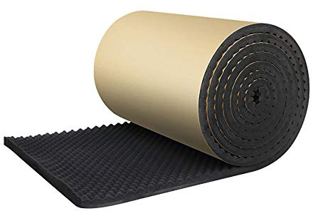 Akustikschaumstoff, 2 Stück, selbstklebend, Schaumstoff, Absorption, wasserdichte Paneele für die Wand in der Akustik, Schaumstoff-Isolierung für Spielzimmer (100 x 50 x 2 cm)