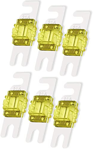 Greluma 6 Stk 20A Mini ANL Sicherungen für Automobil Marine Audio Video System Elektronik Sicherung