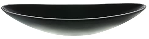FRANK FLECHTWAREN Dekoschale, Modernes Design, Pflanzschale Schale Modern 63 x 12 x 14 cm schwarzer Kunststoff, Blickfang,