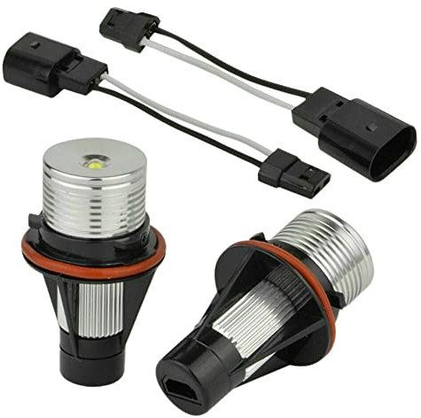Ferleiss 1 Paar 8000 K weiße LED Angel Eye Halo Leuchtmittel für E39 E53 E60 E63 E64 E66 E87 5 6 7 X3 X5