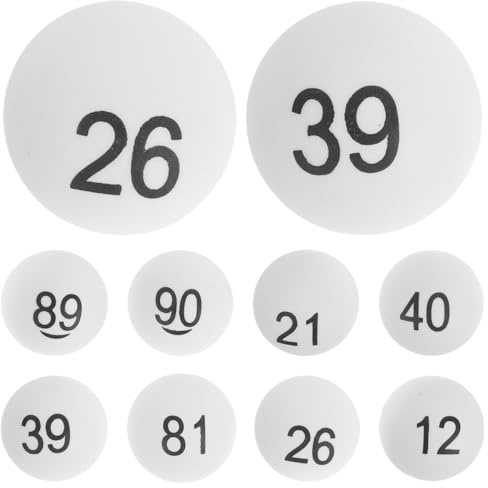 SAFIGLE 100 Stück Nummerierte Bälle 1-100 Lotteriebälle Tischtennisbälle Bedruckte Pongbälle Mit Zahlen Für DIY-Projekt Bingospiel Unterhaltung – Mehrfarbig