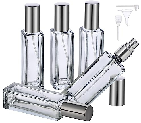 Segbeauty Parfüm Abfüller, Parfum Zerstäuber für Unterwegs, 20ml 5 Stück Perfume Travel Bottle, Parfümzerstäuber Nachfüllbar, Zerstäuber Parfüm Glas für Datum, Party, Arbeit (Rauchgrau)