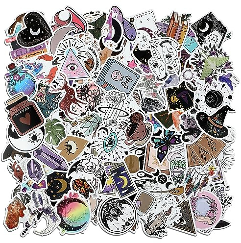 Ouligay 100PCS Witchy Boho Gothic Vinyl Waterproof Decorations Aesthetic Cool Magic Potions Stickers for Phone Laptop Water Bottle
