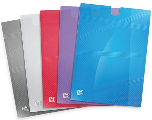 Oxford EasyGo - Fundas para documentos A4 (5 unidades, 5 colores)