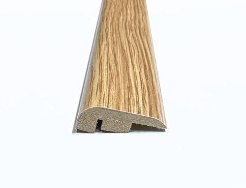 Louisiana Oak Laminate & Wood Flooring Section Transition Bar MDF Threshold Strip End Edge Profile Door Trim Moulding Oak (1, 2400mm (7ft 9))