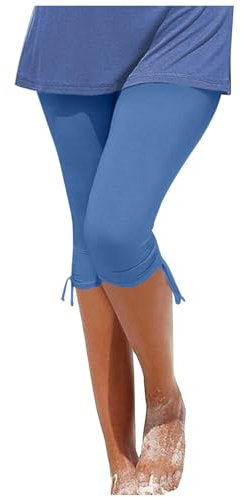 Weihnachtliche Fleece-gefütterte Leggings, weiche Hose, Thermo-Leggings für Damen, Quarter-Leggings 2024, hohe Taille, lässig, Quarter-Leggings, leicht, elastisch, schmale Passform, Kordelzug,