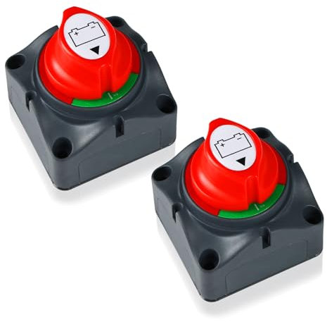 2 interruptores de batería 12 V 24 V 48 V, interruptor principal de coche 275 A para barco, moto, yate, autobús, RV UTV