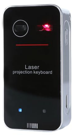 ACAGALA Mini teclado láser virtual inalámbrico BT conexión para teléfono, tablet, portátil, tableta, compatible con Windows XP y iOS 8/Android 4.0/Mac OSX, portátil, con ratón