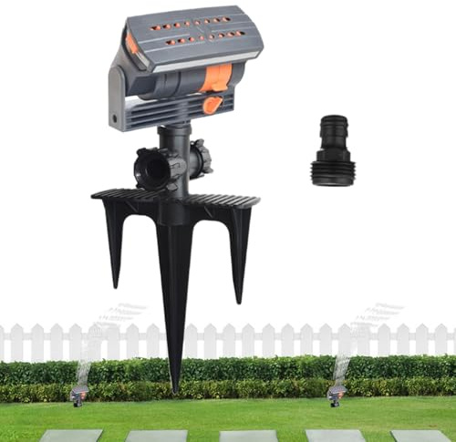 doyandader Spruzzatore d'acqua - Spruzzatore rotante automatico a 360 gradi per irrigazione e cura del prato | Irrigatore automatico a torre per l'irrigazione di impianti esterni Parco e cortile