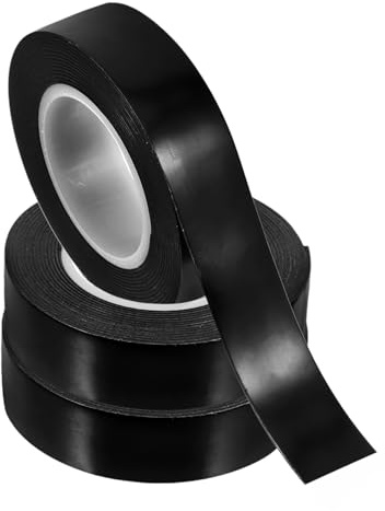 IMIKEYA 3 Rollos De Cinta Aislante De Caucho Autoadherente Negra, Cinta Aislante Multiusos Resistente Al Desgaste Para Electricidad, Tuberías y Reparaciones Domésticas