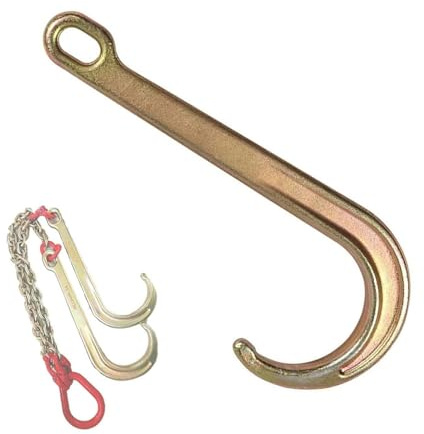 Obstáculos Coche Gancho De Remolque En Forma De J De 4/5 Toneladas - Gancho De Cadena Colgante De Seguridad Galvanizado Tipo J, Gancho De Remolque Para Vehículo De Rescate Cuerdas para remolque(5t)