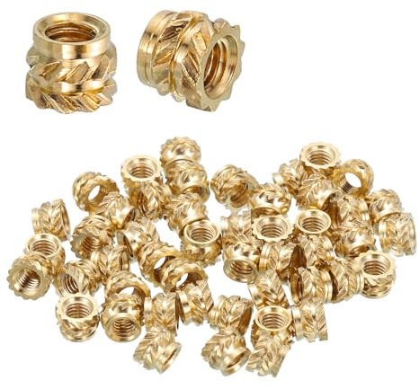 QUARKZMAN 88 Piezas De Insertos Roscados M3 x 4mm L x 5mm OD Tuercas | Estriadas, Insertos Roscados Termofijados, Puro Latón Métrico, Para Componentes De Impresión 3D Y Materiales Plásticos