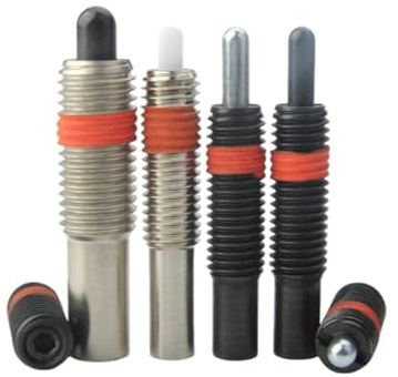 1 pièce M12 Piston à ressort télescopique à tête hexagonale creuse en acier au carbone, goujon de positionnement anti-dévissage, longueur de la tête du piston 5mm