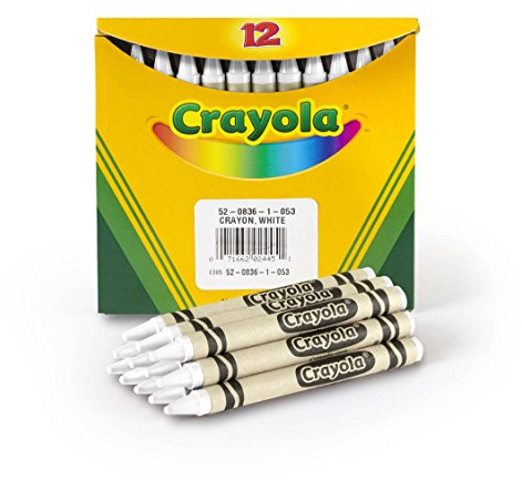 Crayola Crayons, White, Single Color Crayon Refill, 12 Count Bulk Crayons, School Supplies