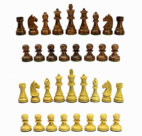 StonKraft Staunton-Schachfiguren aus Holz, 9,5 cm Königshöhe, Sammler-Edition