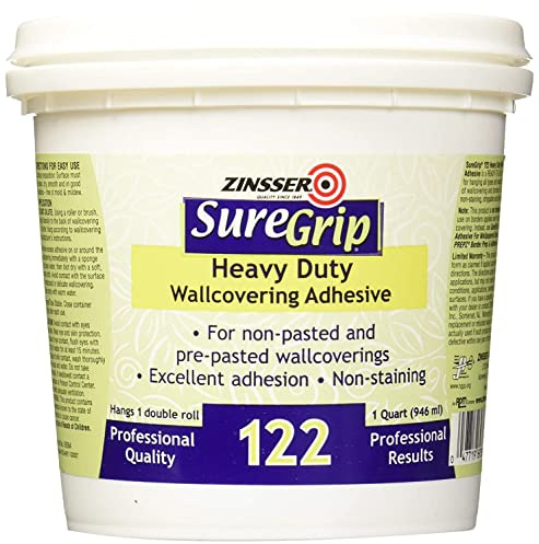 Zinsser SureGrip Heavy Duty Wallcovering Adhesive, Quart