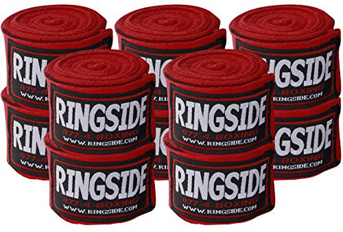 Ringside Boxbandagen im mexikanischen Stil, 5 Paar, Unisex-Erwachsene, rot, 180