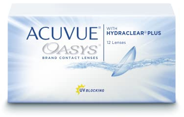 ACUVUE OASYS Kontaktlinsen – 2-Wochen-Linsen für Tag und Nacht mit -12 dpt und BC 8.8 – UV Schutz, Austrocknungsschutz und extrem Komfortables Tragegefühl – 24 Linsen