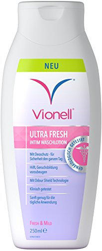 Vionell Intimwaschlotion Frauen Geruchs-Block, Intimreiniger Für Die Tägliche Intimhygiene, Mit Aloe Vera & Geruchs-Block-Technologie, Frisch & Sanft, Bis Zu 24 Stunden Schutz, 250 ml, Pack of 3