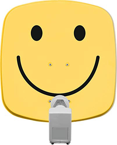 TechniSat DIGIDISH 45 - Satellite Dish for 2 participants (45 cm Compact Satellite System - Complete Kit with Wall Mount and Universal Twin LNB) Smiley
