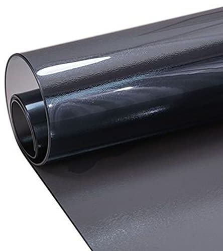 JING2002 Schwarz Transparent Tischdecke, 1.5mm Tischfolie Durchsichtig Abwaschbar Garten-Tischdecke Tischschutz-Folie PVC Plastik-Tischdecken Wasserabweisend(Size:100 * 100cm)