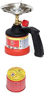 ROTHENBERGER Industrial Scout Campingkocher inklusive 1x C200 Supergas Stechkartusche mit integriertem Gas Lock System | Kartuschenkocher | Kocher Gas | Camping