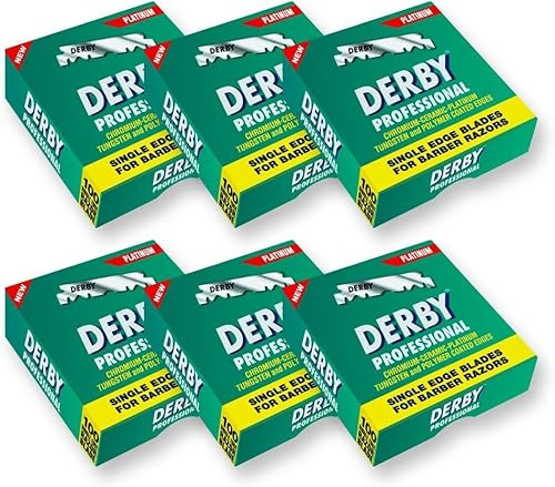 Derby Professional - 600 cuchillas de afeitar para navaja de barbero