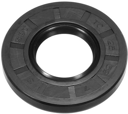 PATIKIL Olio Guarnizione, 25mm x 52mm x 7mm Nitrile Gomma Copertura Doppio Labbro Molla Caricato TC Olio Albero Guarnizione per Cuscinetto Albero, Nero