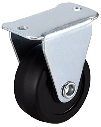 BULINO Ruote Girevoli for Mobili,Ruote Girevoli in Gomma da 1,25 Pollici con Piastra Superiore capacità di 22LBS for Banco da Lavoro for Carrelli for Mobili, Nero, Confezione da 8