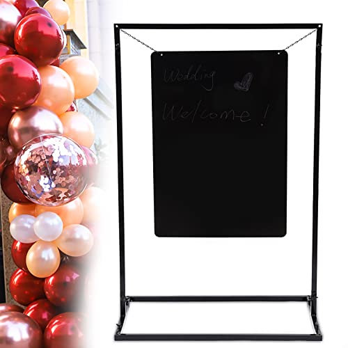 Panneau de bienvenue de mariage - Support pour panneau de fond - En métal - Motif floral - Pour mariage, anniversaire et toutes les autres fêtes - 110 x 75 cm