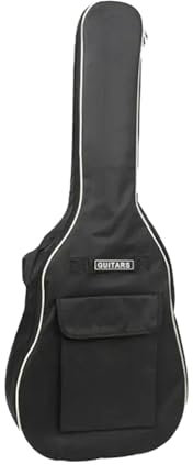 Generic Gitarrentasche, Gitarren-Gigbag, Reise-Oxford-Stoff, tragbare Staubschutzhülle für E-Gitarre, Gitarrentasche für Noten, Noten-Notizbuch, Schwarz