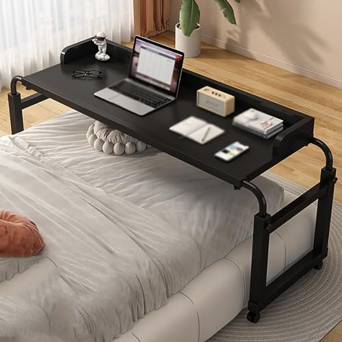 Über dem Bett, Tisch mit Rollen, Überbetttisch, Überbetttisch für Kingsize-Betten, Überbettschreibtisch, Nover-Betttisch mit Rollen, höhenverstellbar, mobiler Querbetttisch, für jeden Ort im