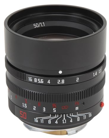für M-Mount-Objektiv, 50-mm-F1.1-Vollformat-Portritobjektiv mit Großer Blende, Manuellem und Automatischem Fokus, 7-lagige Optische Beschichtung, für M-, M240-, M3-, M6-, M7-,