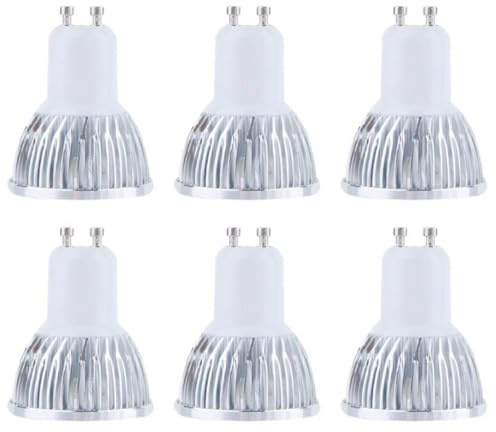 Lampadina GU10 LED Faretto 9W, Luce Bianca Calda 3000K 800LM, Equivalenti ad Lampada Alogene da 80W, Non Dimmerabili, Fascio 120 Gradi Spotlight LED, 6 confezione (Bianca Calda-3000K, GU10)
