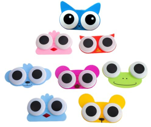 WLNEXT 1 x süße Cartoon-3D-Objektive mit großen Augen, Eule für Frosch, Tiere, S, mehrfarbig